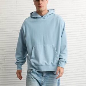 American Eagle AE Laidback Luxe Heavyweight Hoodie in Light Blue. NWT. Men’s XL